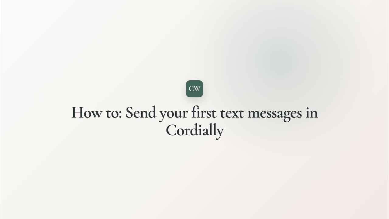 How to send texts video from Cordially Wed on YouTube
