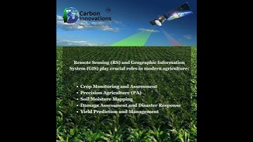 Remote Sensing RS and Geographic Information System GIS play crucial roles in modern agriculture