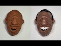 Face painting  ceramic face  timelapse before and after