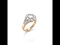 Edwardian 18ct Rose Gold Daisy Diamond Cluster Ring