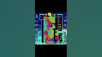 テトリス９９　ギリギリ耐えながらTスピントリプルをする #shorts