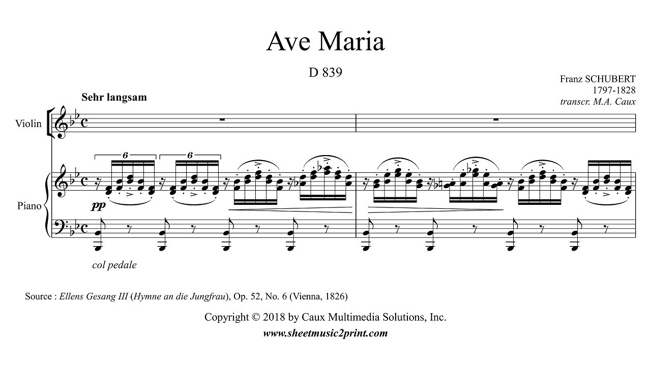 Schubert : Ave Maria - Violin -