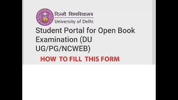 How to fill student portal for open book examination