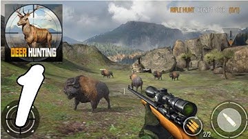 Deer Hunting: 3D shooting game Gameplay Walkthrough #1 (Android, IOS)