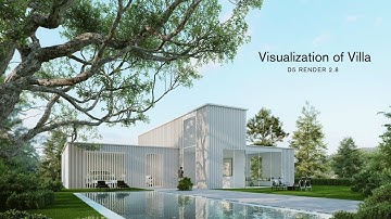 Rendering Time Lapse Making of  Villa  | SketchUp - D5 Render