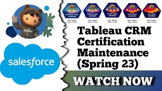 Tableau CRM Certification Maintenance (Spring '23) | Salesforce Trailhead | Quiz Solution