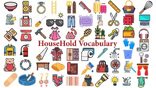 English Vocabulary - 100 Household Items Vocabulary