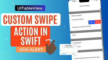 Swift UITableView Custom Swipe Actions Tutorial: Delete and Update Rows with UIAlertController | iOS