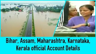 Flood Relief Fund | Official Bank Account Details | Maharashtra, Karnataka, Assam, Bihar, Kerala