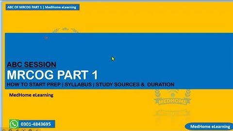 ABC of MRCOG Part 1 | Syllabus, Study Material,How to Prepare Smart 🤓