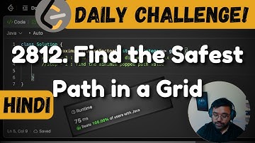 2812. Find the Safest Path in a Grid | leetcode daily challenge | DSA | Hindi
