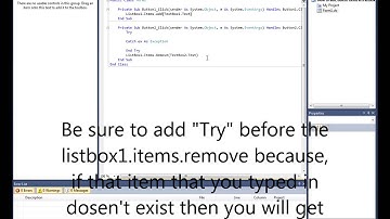 Visual Basic Tutorial (ep.6) - How to add & delete items in a listbox