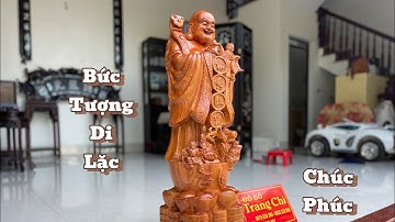 Tượng Gỗ Di Lặc Chúc Phúc Gỗ Hương Đá