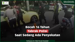 Bocah 16 TahunTabrak Polisi Saat Sedang Ada Penyekatan