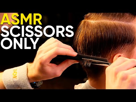 asmr-barber-💈-scissors-only-men's-haircut!-no-talking!