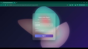 Morphing Blob Login Form with Glassmorphism | HTML CSS JavaScript Animation