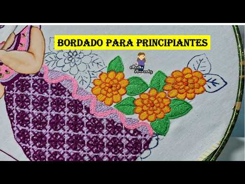 Fantasy Embroidery: Cempasuchil Flower and Catrina Leaves