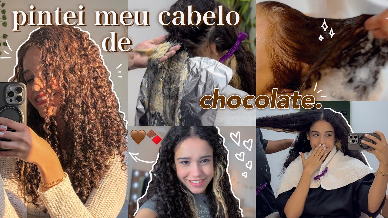 pintei meu cabelo de CHOCOLATE! 🍫🤎 *vlog*