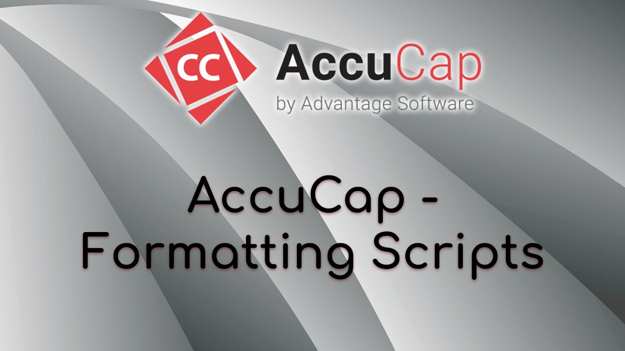 AccuCap - Formatting Scripts - YouTube
