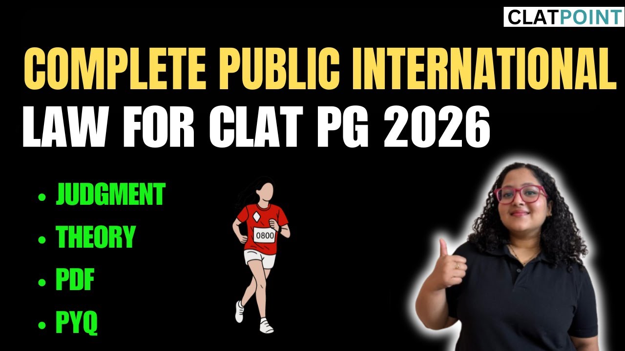 Public International Law in One Shot | CLAT PG 2026 | Complete Revision ...