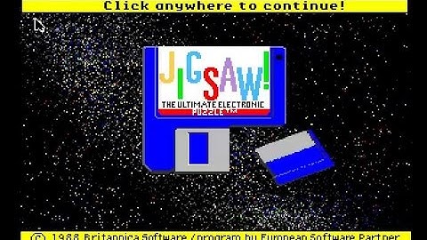 APPLE IIGS Jigsaw 1988 Britannica Software Disk 1 of 2 2mg zip Puzzle