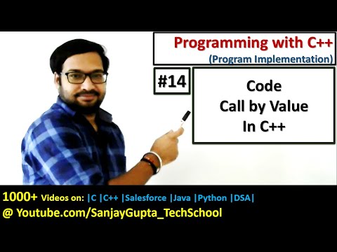 14 C++ Call by Value Method - Learn Easy C++ Language Tutorials by Sanjay Gupta in English