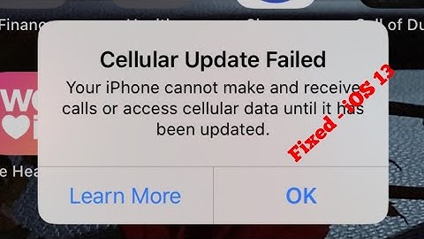 Cellular/Mobile Data Update Failed error on iPhone 11 Pro Max, XS Max, XR, X & 8 in iOS 13.4 - Fixed