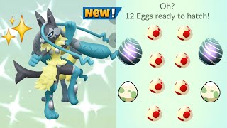 Finally🤯Hatching✨️Shiny Mega Lucario Egg in Pokemon Go screenshot 4