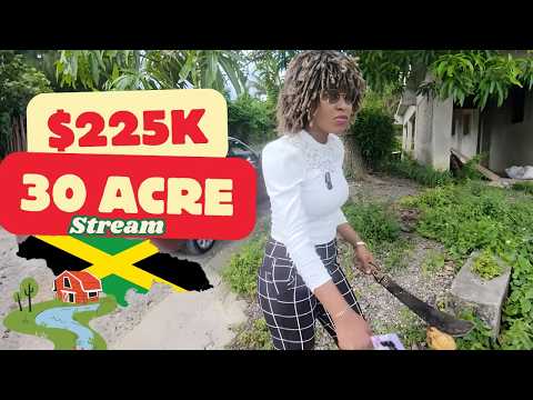30 Acres + STREAM + 6 BEDROOM 2-Storey House ( Partly Built ) St Mary, Jamaica