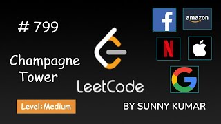 Champagne Tower |  Maths | Dynamic Programming | 799 LeetCode | Day 04