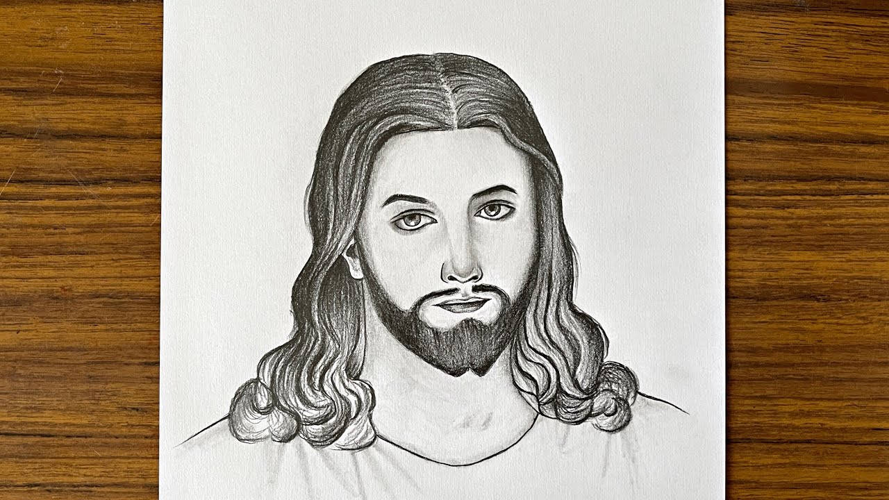How to draw Jesus Christ || Jesus drawing || Easy drawings step by ...