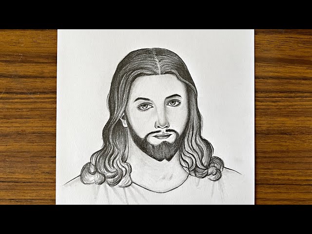 Vector Sketch Jesus Christ With Hands Raised Stock Illustration - Download  Image Now - Illustration, Antique, Catholicism - iStock