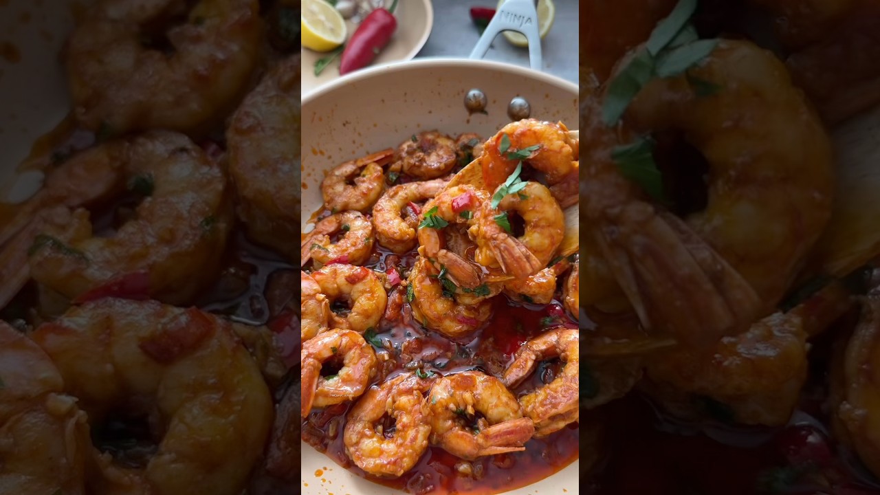 CHILLI LEMON BUTTER SHRIMP. Ready in 15!  