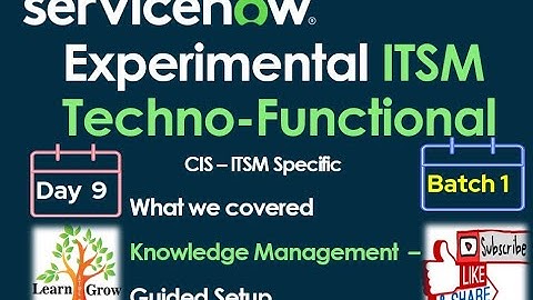 ITSM Batch 1 | Day 9 | Knowledge Management - Guided Setup #Shorts #Short
