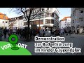 Demonstration gegen die budgetkrzung im kinder  jugendplan  vor ort