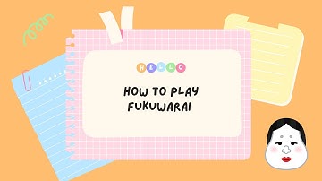 How to play Fukuwarai (Japanese Traditional kids game)