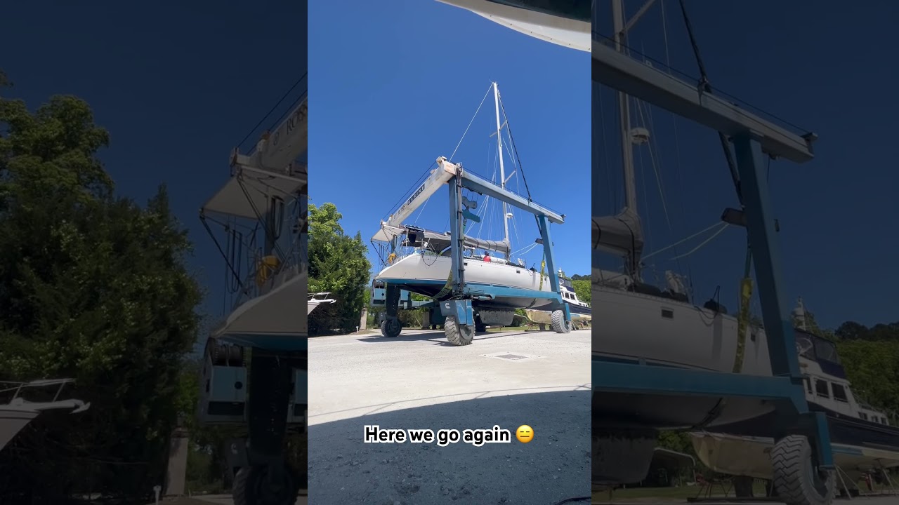 We didn’t plan on being on the hard this soon. Check out why in our latest #vlog. #sailing #haulout