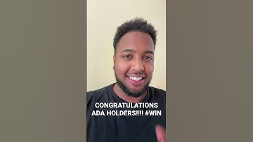 CONGRATULATIONS ADA CARDANO HOLDERS! ADA CARDANO X ALGORAND! 🔥🔥🔥