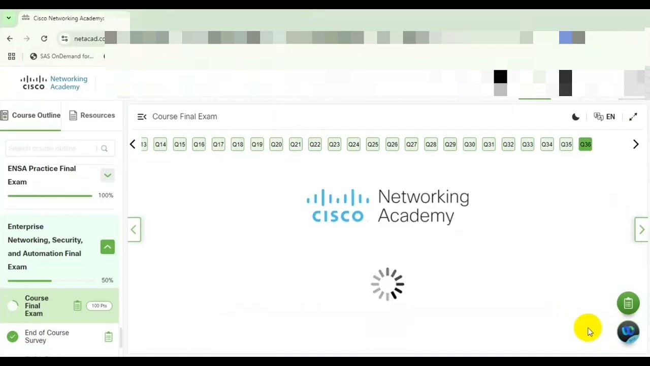 CCNA - Enterprise Networking, Security, and Automation - ENSA Final Exam with Answers || 100% Result