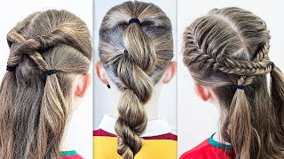 3 Easy hairstyles for every day! Beautiful and simple hairstyles for teenagers and students.