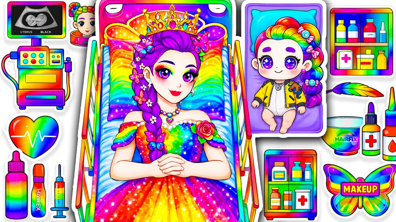 💋DIY de Papel💋 KPOP DEMON HUNTERS Rumi 🌈 Cabello Colorida + Maquillaje Blind Bag Unboxing