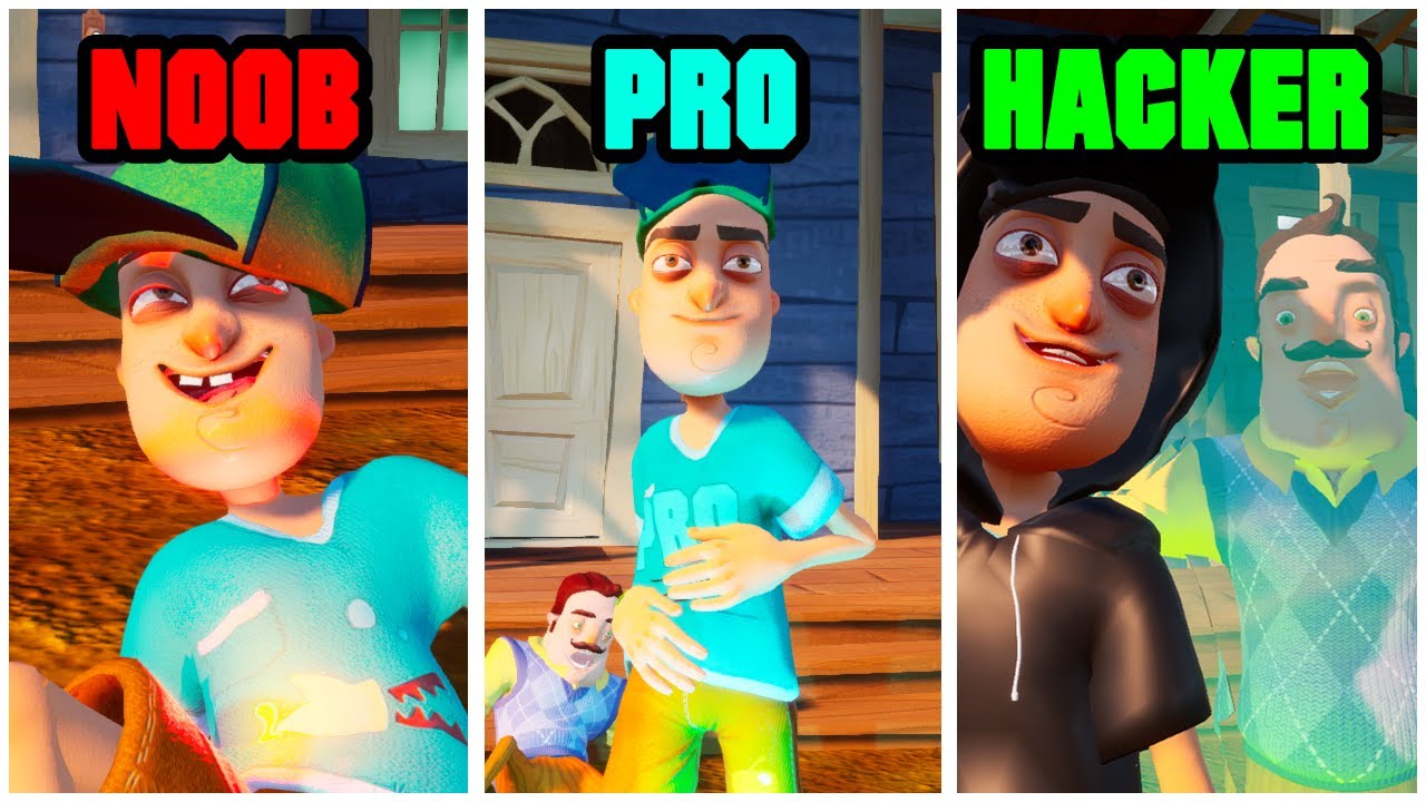 Hello Neighbor Noob Vs Pro Vs Hacker - buying roblox items noob vs pro vs hacker youtube