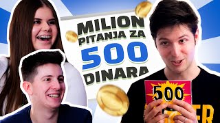 NOVKE I MILAN SU BRAĆA? | MILION Pitanja Za 500 DINARA