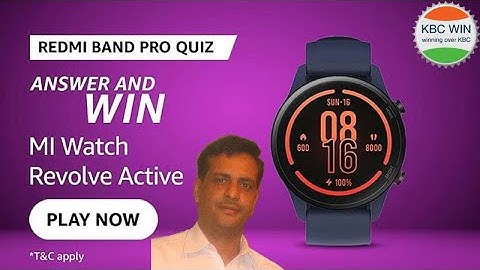 Amazon Redmi Band PRO Quiz l Amazon Quiz l Amazon App Quiz l Answer and Win Redmi Smart Watch