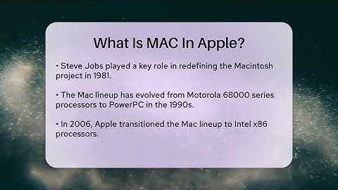 What Is MAC In Apple? - Talking Tech Trends