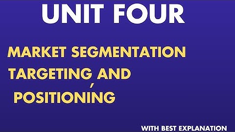 Principle Of Marketing Unit Four Tutorial