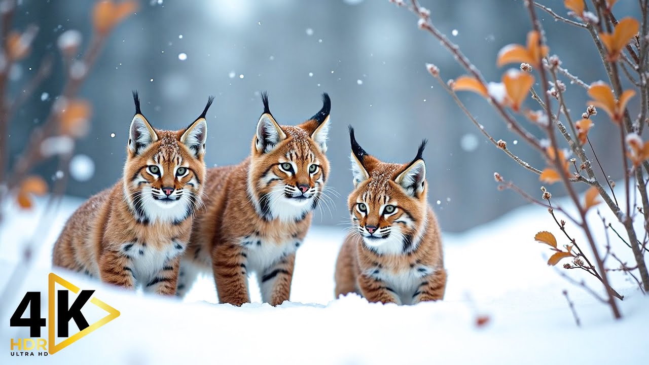 Cute Animals Winter Peace ~ Bird Singer & Beautiful Relaxing Music, Calm Your Mind