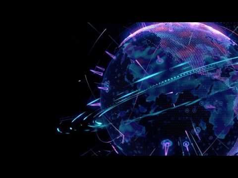 Purple Data Globe Concept