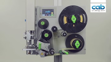 cab HERMES Q Tutorial:  Loading ribbon / Thermotransferfolie einlegen