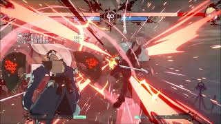 Anji Mito side switch 225 damage combo from corner with wall break - Guilty Gear Strive